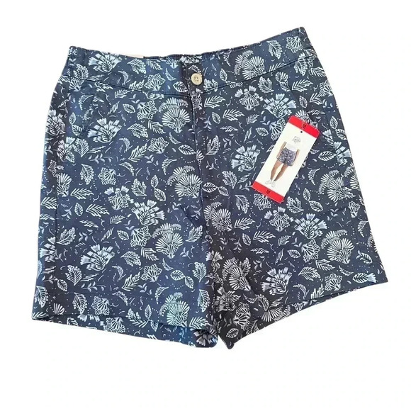 Jachs Girlfriend Women’s Chino Stretch Printed Shorts Size Medium NWT - Picture 4 of 12